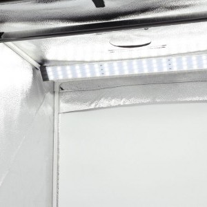 LED lámpás tárgyfotó sátor végtelen háttérrel 80x80x80 cm dimmelhető-1