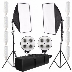 VLOG advanced NL 8x 36W Dupla LED lámpás Szoftbox szett hordtáskában-0