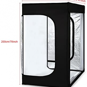 2 méteres LED lámpás tárgyfotó sátor végtelen háttérrel 120x100x200 cm dimmelhető-4