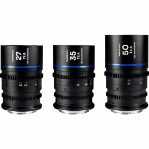 Laowa Nanomorph S35 Prime 3-Lens Bundle (27mm, 35mm, 50mm) (Blue) Sony E objektív szett-0