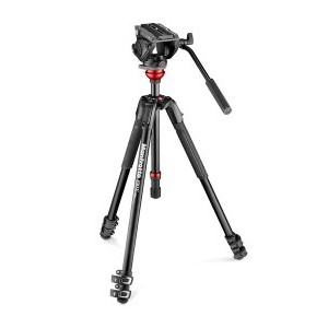 Manfrotto MVH500AH fluid fej lapos alappal & 190X alu video tripod