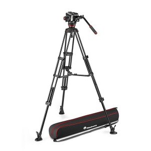 Manfrotto 504x fluid videó fej alu ikerlábas állvánnyal, középterpesz