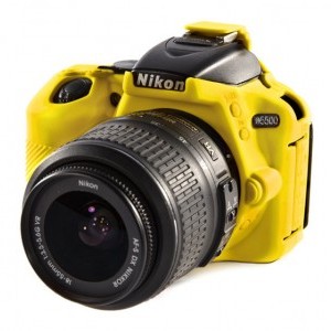 EasyCover Cameracase szilikon burkolat Nikon D5500 vázhoz, sárga-2