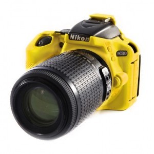 EasyCover Cameracase szilikon burkolat Nikon D5500 vázhoz, sárga-3