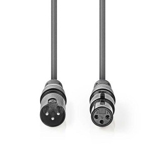 Valueline Balanced XLR audio kábel 3pin ajzat - 3pin dugó 10m