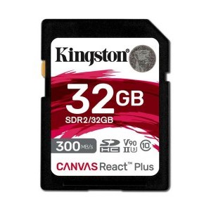 Kingston SDXC 32GB Canvas React Plus UHS-II 300R/260W U3 V90 memóriakártya