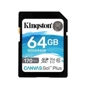 Kingston SDXC 64GB Canvas Go Plus 170R C10 UHS-I U3 V30 memóriakártya