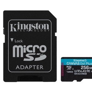 Kingston MicroSDXC 256GB Canvas Go Plus 170R A2 U3 V30 memóriakártya + adapter-0