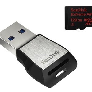 Sandisk 128 GB microSDXC Mobil Extreme Pro+ 3.0 olvasó CL10