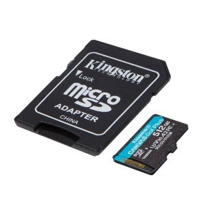 Kingston MicroSDXC 512GB Canvas Go Plus 170R A2 U3 V30 memóriakártya + adapter