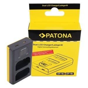 Patona Panasonic DMW-BLK22 Dual LCD USB töltő