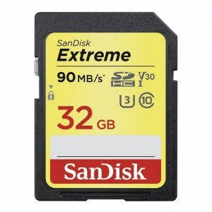 Sandisk 32GB Extreme SDHC 100mb/s / 40mb UHS-I CL10 U3 V30 memóriakártya