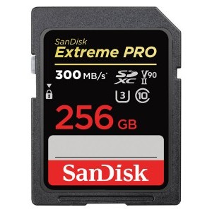 Sandisk 256GB SDXC Extreme Pro 300mb/s UHS-II CL10 V90 memóriakártya-0