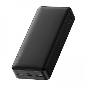 Baseus Bipow Powerbank 20000mAh, 2xUSB, USB-C, 15W (fekete) 