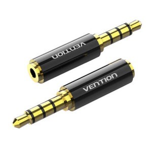 Audio adapter 3.5mm apa - 2.5mm anya Vention BFBB0 fekete