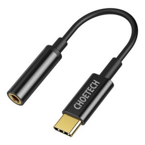 USB-C - Jack 3.5mm Audio Jack adapter Choetech AUX003 USB-C 3,5 mm-es  (fekete) DAC kábel