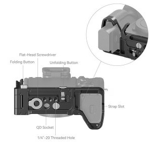 Photos 3D SmallRig Foldable L-Shape Mount Plate for Sony Alpha 7R V / Alpha 7 IV / Alpha 7S III-2