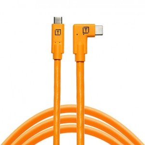 Tether Tools Tetherpro USB-C to USB-C derékszögű narancssárga kábel