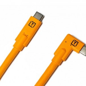 Tether Tools Tetherpro USB-C to USB-C derékszögű narancssárga kábel-1