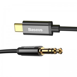 Baseus Yiven USB-C - 3.5 mm-es mini jack audio kábel, 1.2 m (fekete)-5