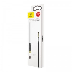 Baseus Yiven USB-C - 3.5 mm-es mini jack audio kábel, 1.2 m (fekete)-7