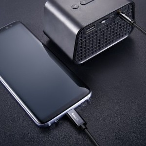 Baseus Yiven USB-C - 3.5 mm-es mini jack audio kábel, 1.2 m (fekete)-2