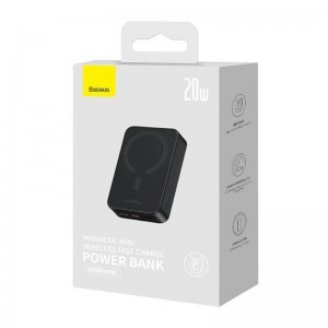 Baseus Magnetic Mini Powerbank, 20000mAh, USB-C, 20W, MagSafe (fekete)-5