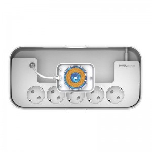 LDNIO SN5311W Management hálózati elosztó doboz vezeték nélküli töltővel 5x AC, 2x USB-A, 1x USB-C, 2m-4