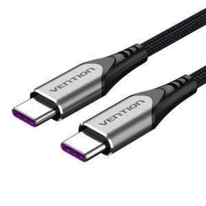 Vention TAEHD PD 100W USB-C - USB-C kábel 0.5m szürke-0