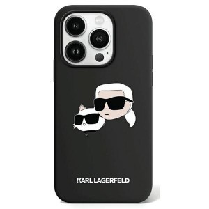 Original Pouch KARL LAGERFELD Silicone Karl & Choupette MagSafe KLHMP15XSKCHPPLK tok for iPhone 15 Pro Max Black