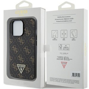 Original Case GUESS hardcase 4G Triangle Metal Logo GUHCP14XPG4GPK for Iphone 14 Pro Max fekete tok