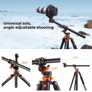 K&F Concept T254A7+BH-28L fényképező állvány, tripod gömbfejjel 230cm (KF09.119)-7