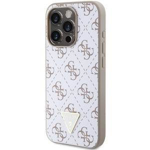 Original Case GUESS hardcase 4G Triangle Metal Logo GUHCP15LPG4GPH for Iphone 15 Pro white tok