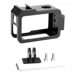  PULUZ alumínium cage, keret vakupapucs foglalattal DJI Osmo Action 4/3 akciókamerákhoz (PU928B)-0