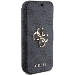 Original GUESS fliptok 4G Metal Logo GUBKP15L4GMGGR iPhone 15 Pro szürke tok