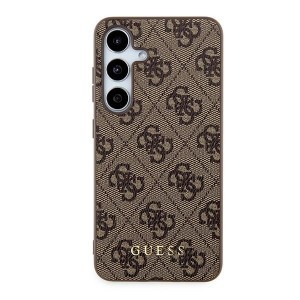 Original GUESS tok - kemény tok 4G Metal Gold Logo GUOHCSA55G4GFBR Samsung Galaxy A55 barna