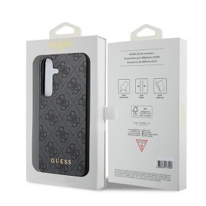 Original Case Guess - hardcase 4G Metal Gold Logo GUOHCSA55G4GFGR Samsung Galaxy A55 tok fekete