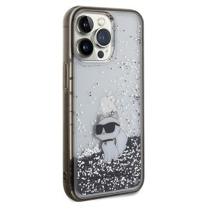 Original Pouch KARL LAGERFELD hardcase Liquid Glitter Choupette KLHCP13LLKCNSK iPhone 13 Pro tok