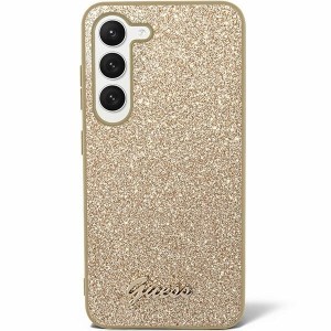 Original Case GUESS - hardcase Glitter Script GUHCS24LHGGSHD tok Samsung Galaxy S24 Ultra Gold