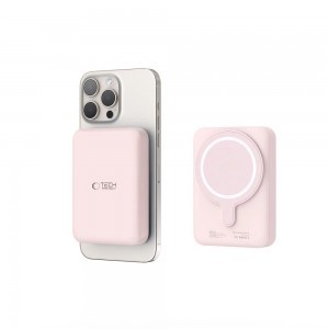 Tech-Protect LifeMag PB11 Powerbank with MagSafe 10000mAh 15W USB-C port - pink + USB-C kábel-4