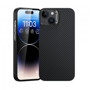 Benks Etui Magnetic Armor Air Kevlar Fémkeretes 600D tok iPhone 15 fekete