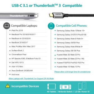 Choetech kit adapter HUB USB Type C - HDMI 2.0 (3840 x 2160 @ 60Hz) szürke (HUB-H12) + USB kábel Type C - HDMI (3840 x 2160 @ 60Hz) 2m szürke (CH0021)