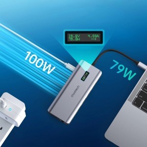 Choetech multifunkcionális HUB kijelzővel 12in1 USB-C to USB-C / USB-A / HDMI / VGA / AUX / SD / TF szürke (HUB-M26)