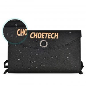 Choetech SC001 napelemes összecsukható töltő 19W 2x USB-A - fekete