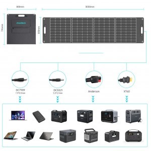 Choetech SC017 400W Könnyű Napelemes Töltő Panel Fekete