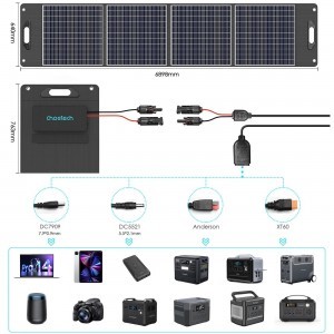 Choetech SC016 300W Könnyű Napelemes Töltőpanel Fekete