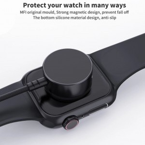 Choetech T319 MFI 5W vezeték nélküli töltő Apple Watch + USB-C kábel - fekete