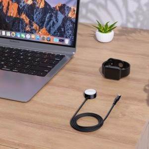 Choetech T319 MFI 5W vezeték nélküli töltő Apple Watch + USB-C kábel - fekete