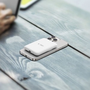 Tech-Protect LifeMag PB10 Powerbank MagSafe-val 5000mAh 15W USB-C port - fehér + USB-C kábel-7