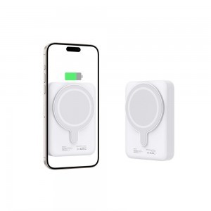 Tech-Protect LifeMag PB11 Powerbank MagSafe funkcióval 10000mAh 15W USB-C port - fehér + USB-C kábel-2